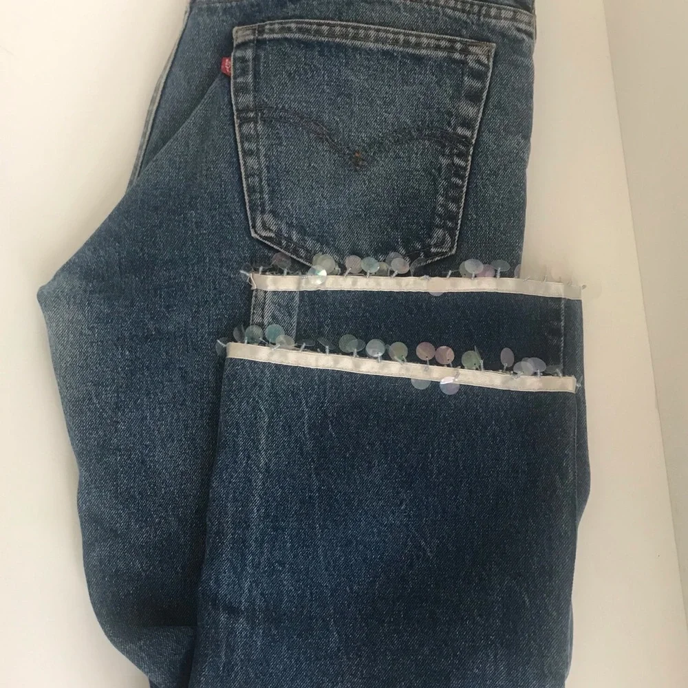 Vintage Levi's jeans 517 0217 Red Tab Embellished size 34 RARE 80’s - Picture 3 of 12